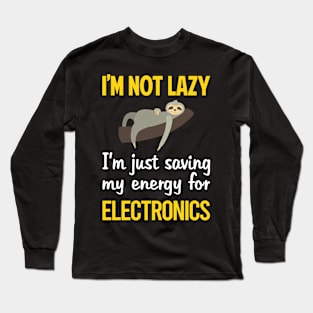 Funny Lazy Electronics Long Sleeve T-Shirt